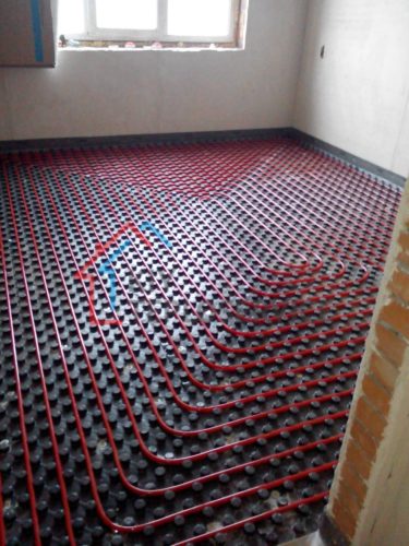 Укладка теплого пола на мат, Rehau Rautherm S