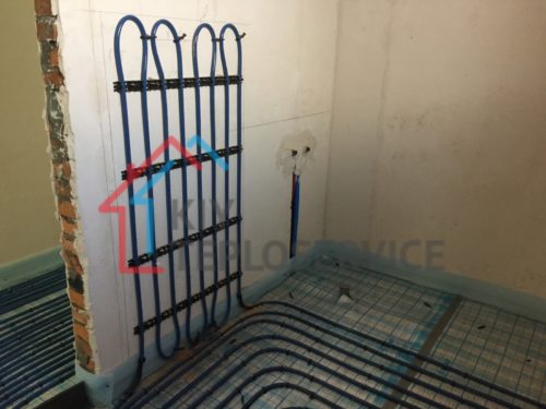 Монтаж теплой стены KAN-therm Blue Floor